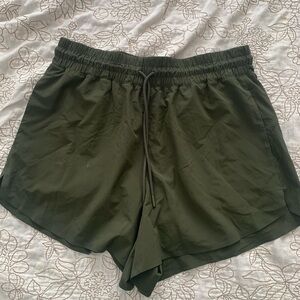 Athleta Olive Green Drawstring Shorts